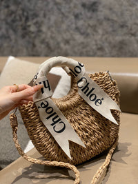 CHLO Small Woven Basket Bag