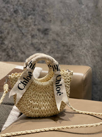 CHLO Small Woven Basket Bag