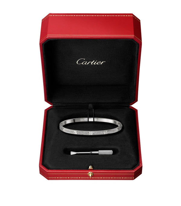 LOVE Small White Gold Bracelet