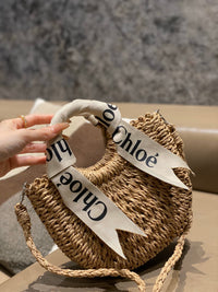 CHLO Small Woven Basket Bag