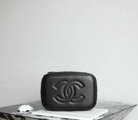 CC Caviar Quilted Large Vanity Pouch