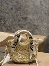 CHLO Small Woven Basket Bag