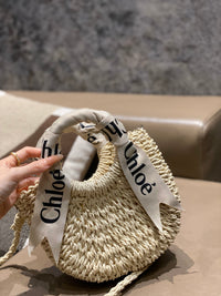 CHLO Small Woven Basket Bag