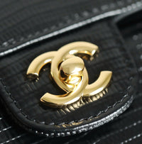 CC Calfskin Lizard Embossed Clutch