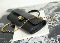 CC Calfskin Lizard Embossed Clutch