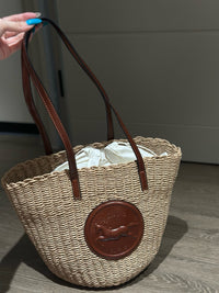 CHLO Horse Medal Basket Tote Bag
