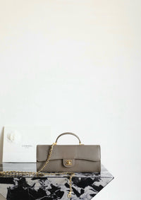 CC Calfskin Lizard Embossed Clutch