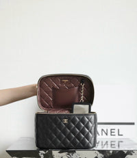 CC Caviar Quilted Large Vanity Pouch