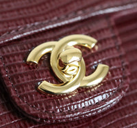 CC Calfskin Lizard Embossed Clutch