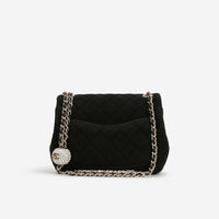 CC Mini Flap Black Velvet