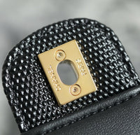 CC Calfskin Lizard Embossed Clutch