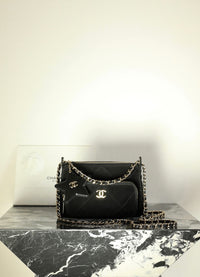 CC Velvet Clutch Bag