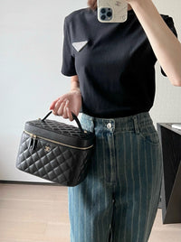 CC Caviar Quilted Large Vanity Pouch
