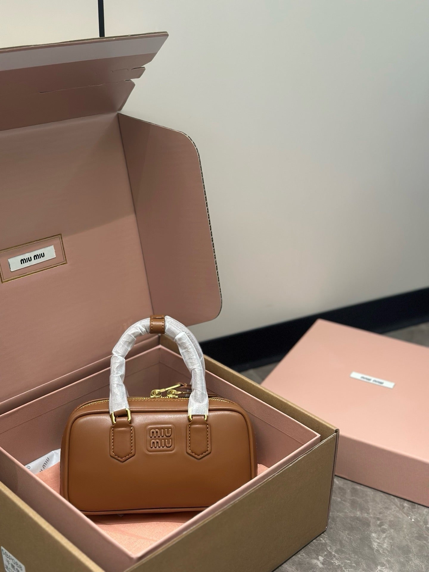 MIU M Leather Bag