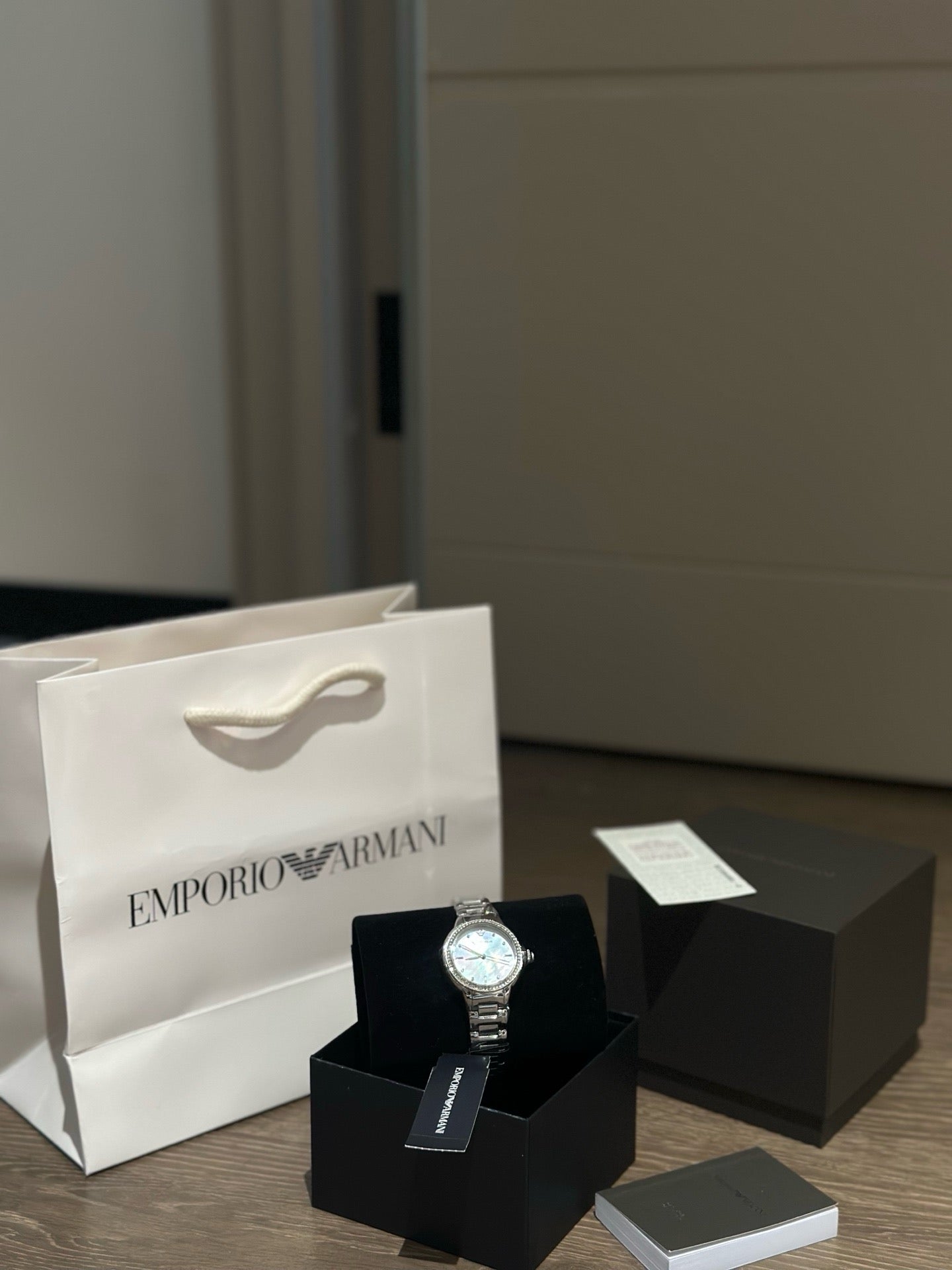 Mother of Pearl Crystal Bezel Watch