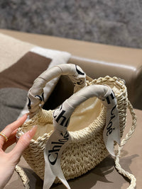 CHLO Small Woven Basket Bag