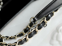 CC 26M Raffia Braided Lambskin Shopping Tote