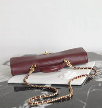 CC Calfskin Lizard Embossed Clutch
