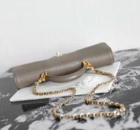 CC Calfskin Lizard Embossed Clutch
