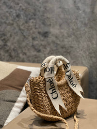 CHLO Small Woven Basket Bag