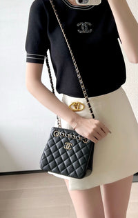 CC Caviar Mini Bucket Bag