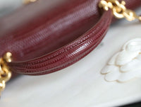 CC Calfskin Lizard Embossed Clutch