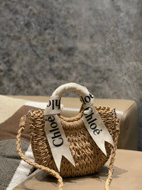 CHLO Small Woven Basket Bag