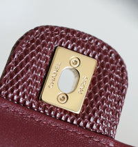 CC Calfskin Lizard Embossed Clutch