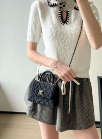 CC 26P Quilted Handle Clutch