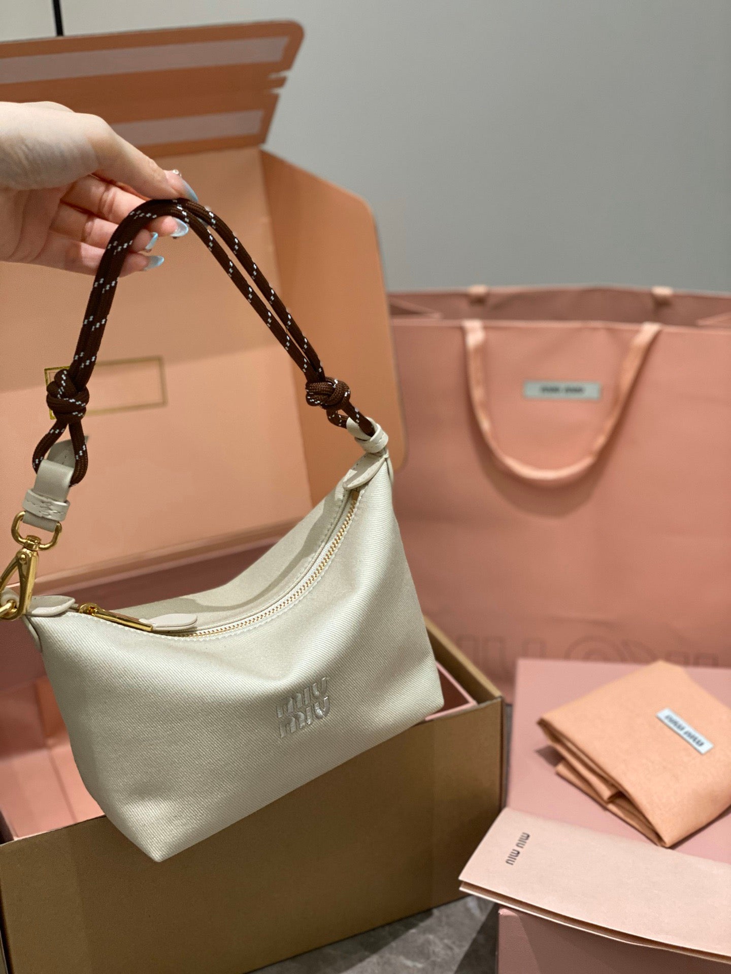 MIU M Gabardine Pouch