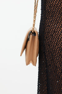 CC Beige Caviar Wallet On Chain GHW