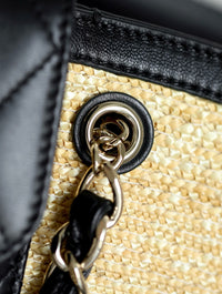 CC 26M Raffia Braided Lambskin Shopping Tote