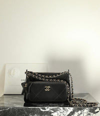 CC Velvet Clutch Bag
