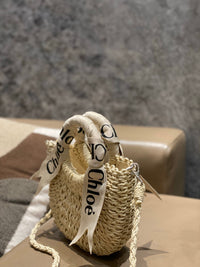 CHLO Small Woven Basket Bag
