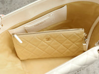 CC 26M Raffia Braided Lambskin Shopping Tote