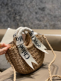 CHLO Small Woven Basket Bag