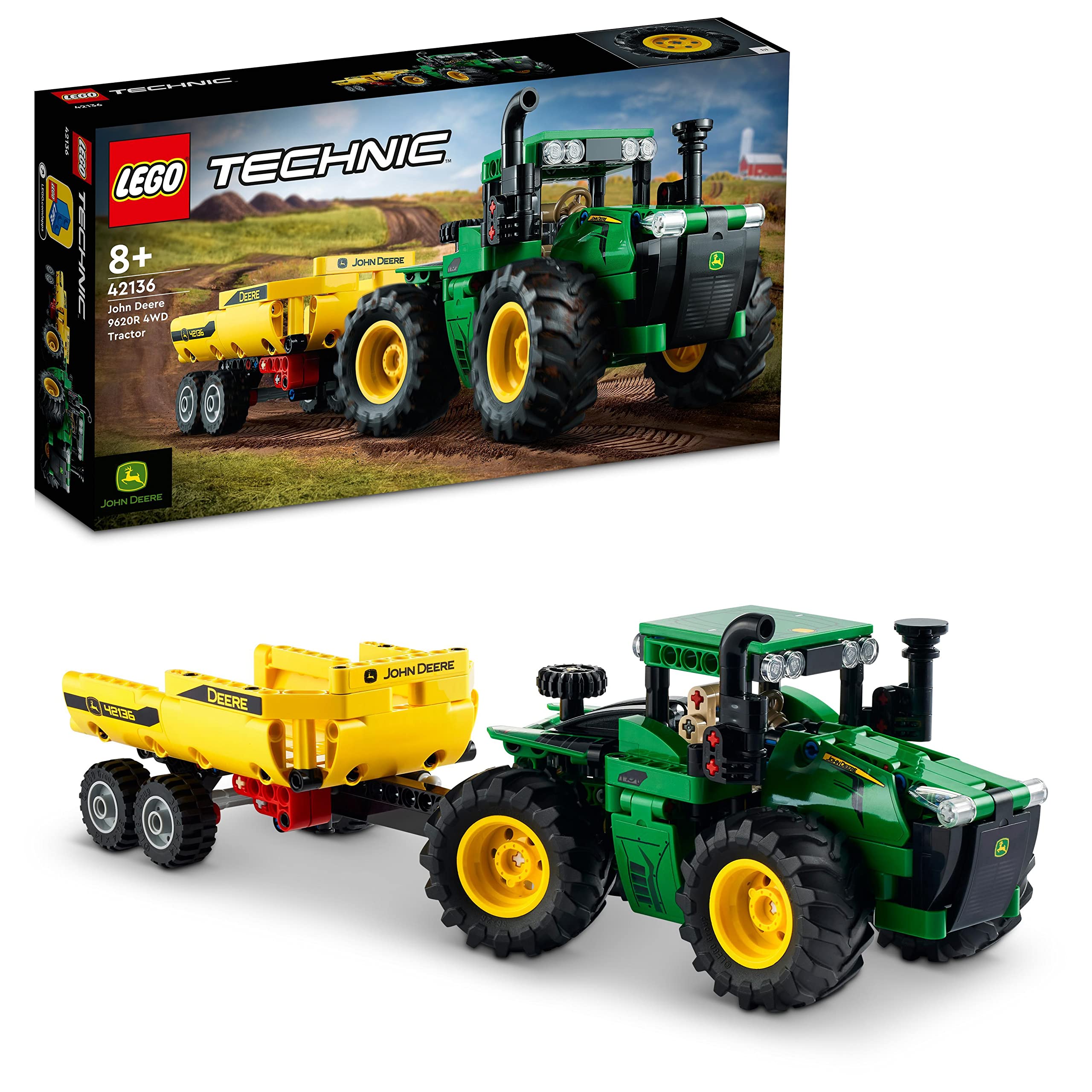 LEGO Technic John Deere 9620R 4WD Tractor Toy 42136