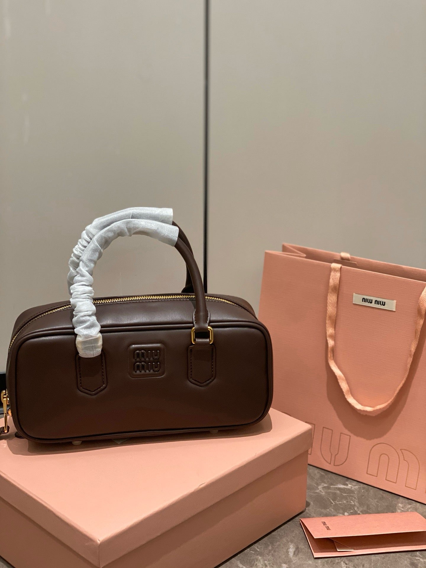 MIU M Leather Bag