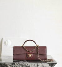 CC Calfskin Lizard Embossed Clutch