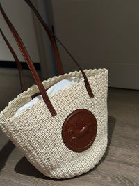CHLO Horse Medal Basket Tote Bag
