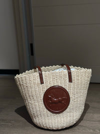 CHLO Horse Medal Basket Tote Bag