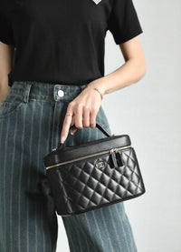CC Caviar Quilted Large Vanity Pouch