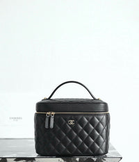 CC Caviar Quilted Large Vanity Pouch
