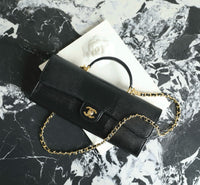 CC Calfskin Lizard Embossed Clutch