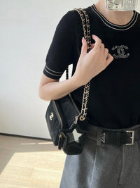 CC Velvet Clutch Bag