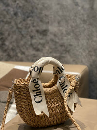 CHLO Small Woven Basket Bag