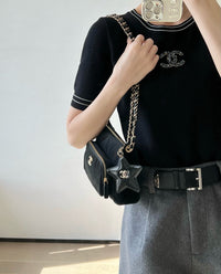 CC Velvet Clutch Bag