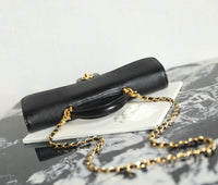 CC Calfskin Lizard Embossed Clutch