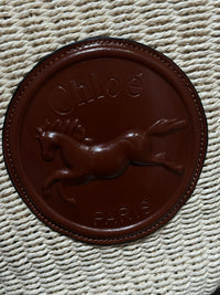 CHLO Horse Medal Basket Tote Bag