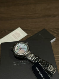 Mother of Pearl Crystal Bezel Watch